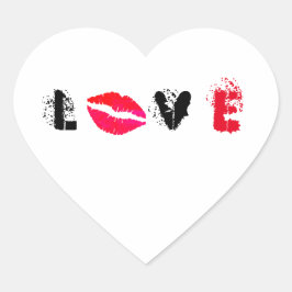 Pegatina En Forma De Corazón Amar