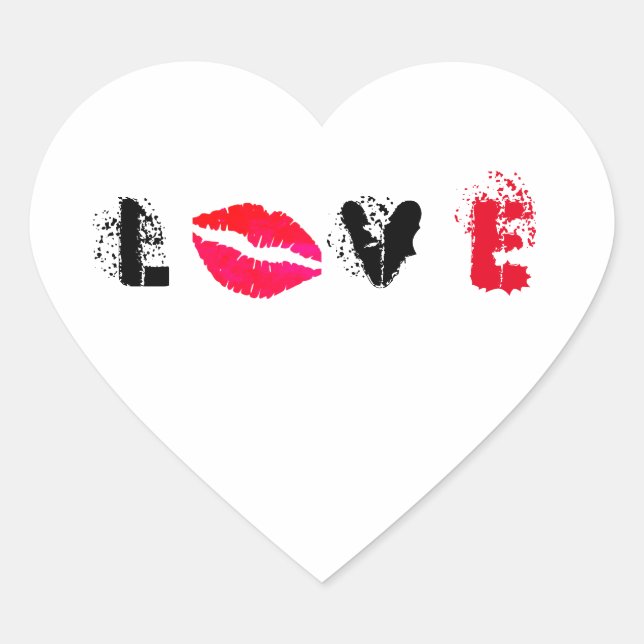 Pegatina En Forma De Corazón Amar (Anverso)