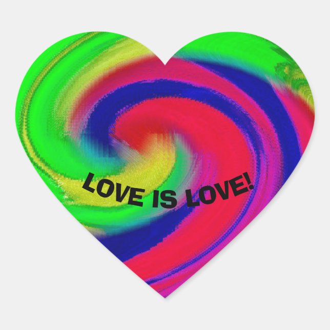 Pegatina En Forma De Corazón Amar (Anverso)