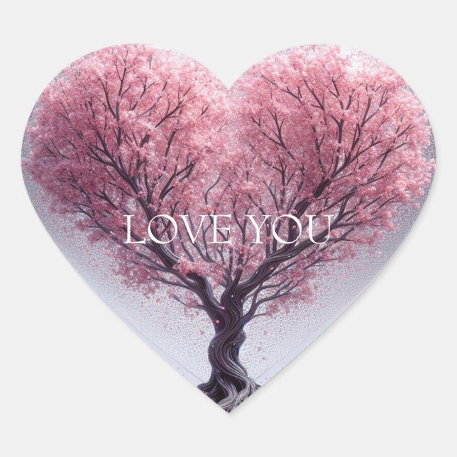 Pegatina En Forma De Corazón Amar (Anverso)