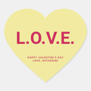 Pegatina En Forma De Corazón Amar la El día de San Valentín linda conversación 