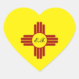 Pegatina En Forma De Corazón Amarillo Zia Sun Puro Nuevo México