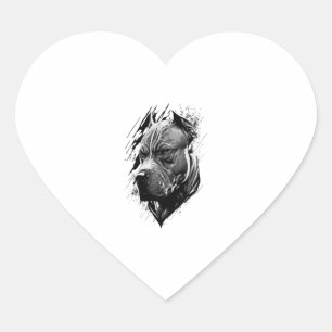 Pegatina En Forma De Corazón American Staffordshire Terrier