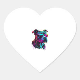 Pegatina En Forma De Corazón American Staffordshire Terrier Perro personal esta