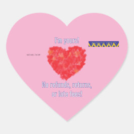 Pegatina En Forma De Corazón Americus Video Soy Tuyo San Valentín #2