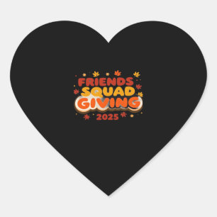 Pegatina En Forma De Corazón Amigos Del Escuadrón Que Da Agradecimiento Al Otoñ