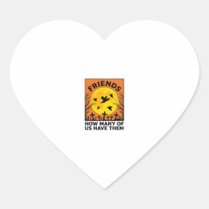 Pegatina En Forma De Corazón Amigos Fantasmas de Halloween Divertidos Horror Vi