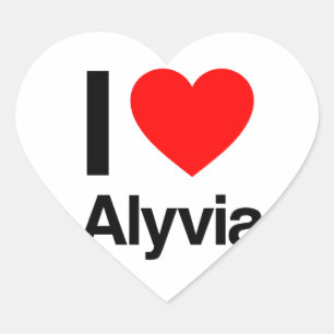 Pegatina En Forma De Corazón amo a alyvia