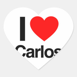 Pegatina En Forma De Corazón amo a carlos