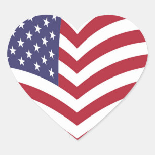 PEGATINA EN FORMA DE CORAZÓN AMO A ESTADOS UNIDOS