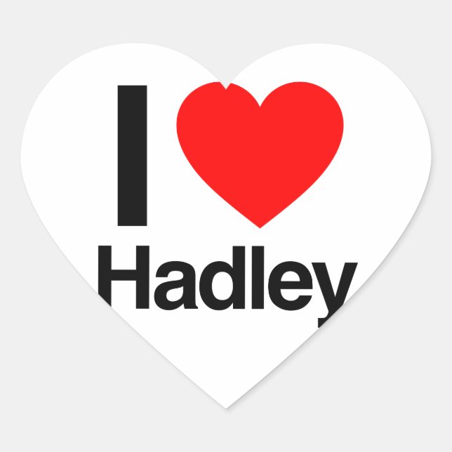 Pegatina En Forma De Corazón amo a hadley (Anverso)
