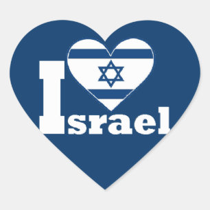 Pegatina En Forma De Corazón Amo a Israel