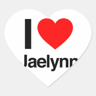 Pegatina En Forma De Corazón amo a jaelynn