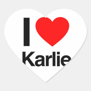 Pegatina En Forma De Corazón amo a karlie