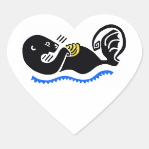 Pegatina En Forma De Corazón Amo a las OTRAS del Mar - Vida silvestre - Natural