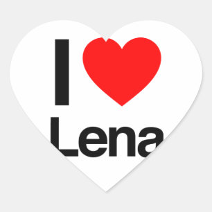 Pegatina En Forma De Corazón amo a lena