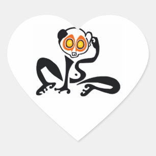 Pegatina En Forma De Corazón Amo a LORISES - Primate - Vida salvaje - Naturalez