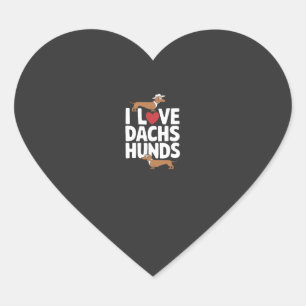 Pegatina En Forma De Corazón Amo a los Dachshunds divertido gráfico para amante
