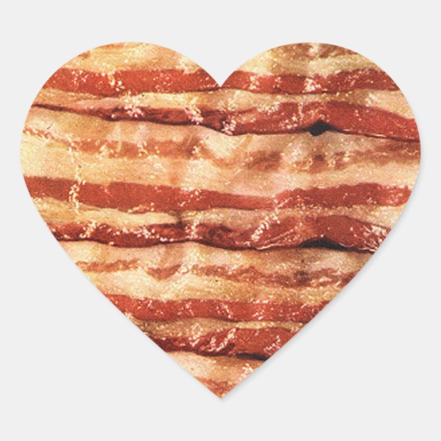 PEGATINA EN FORMA DE CORAZÓN ¡¡AMO A LOS PEGATINAS BACON!! (Anverso)