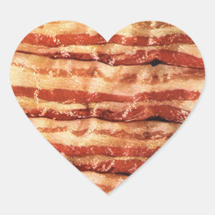 PEGATINA EN FORMA DE CORAZÓN ¡¡AMO A LOS PEGATINAS BACON!!