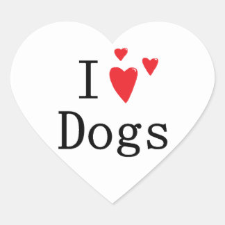 Pegatina En Forma De Corazón Amo a los perros