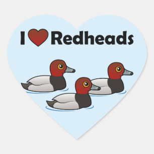Pegatina En Forma De Corazón Amo a los Redheads
