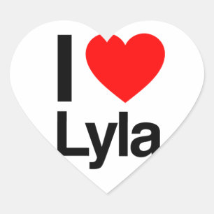 Pegatina En Forma De Corazón amo a lyla