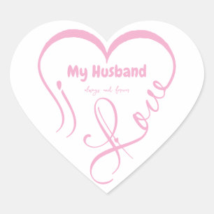 Pegatina En Forma De Corazón Amo a mi esposo • Siempre y para siempre