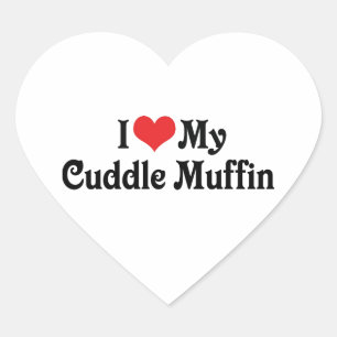 Pegatina En Forma De Corazón Amo a mi muffin de mimos