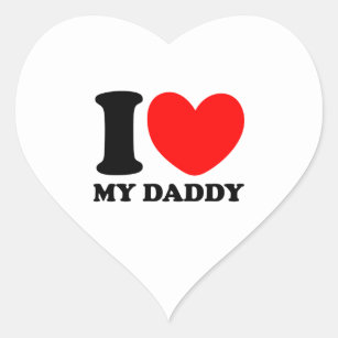 Pegatina En Forma De Corazón Amo a mi papá