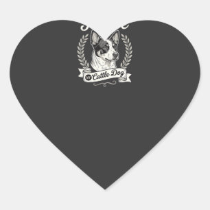 Pegatina En Forma De Corazón Amo a mi perro de ganado Perro vintage amante de l