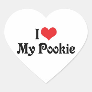 Pegatina En Forma De Corazón Amo a mi Pookie