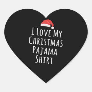 Pegatina En Forma De Corazón Amo a mis Navidades Pajama Shirt