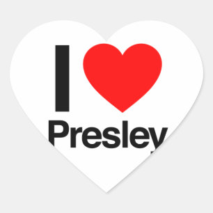 Pegatina En Forma De Corazón amo a presley