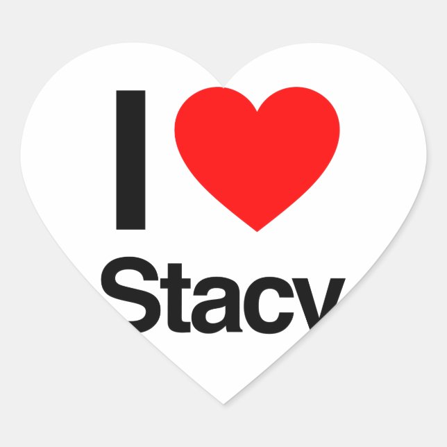 Pegatina En Forma De Corazón amo a stacy (Anverso)