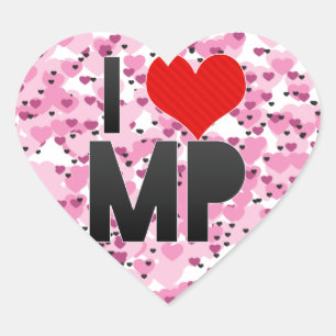 Pegatina En Forma De Corazón Amo al MP