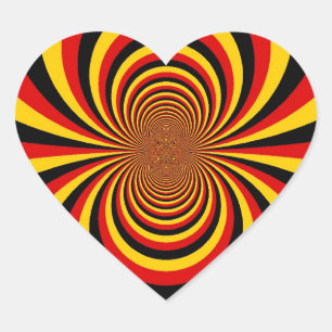 Pegatina En Forma De Corazón Amo Alemania Colores de la bandera nacional Imprim