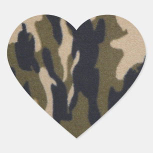 Pegatina En Forma De Corazón ¡Amo Camo!