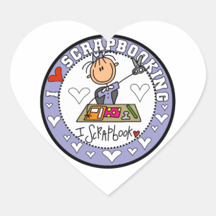 Pegatina En Forma De Corazón Amo el Scrapbooking