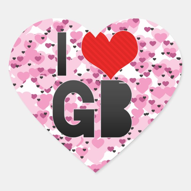 Pegatina En Forma De Corazón Amo GB (Anverso)