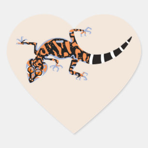 Pegatina En Forma De Corazón Amo GECKOS - Lizard - Naturaleza - Vida salvaje-