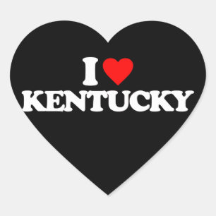 PEGATINA EN FORMA DE CORAZÓN AMO KENTUCKY