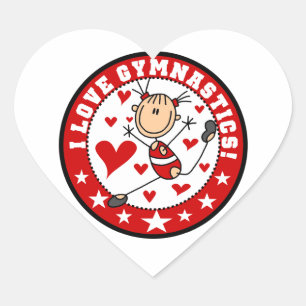 Pegatina En Forma De Corazón Amo la gimnasia