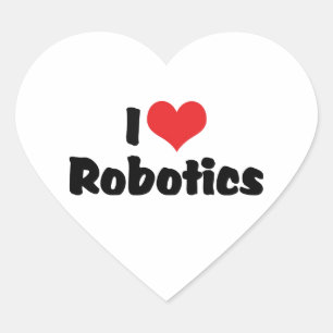Pegatina En Forma De Corazón Amo la robótica del corazón - Amante de los robots