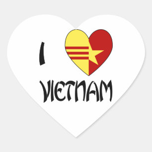 Pegatina En Forma De Corazón Amo la unidad de Vietnam