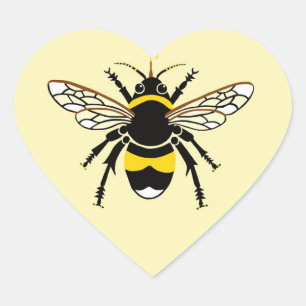 Pegatina En Forma De Corazón Amo las Abejas -Naturaleza - Vida silvestre - Ecol