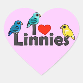Pegatina En Forma De Corazón Amo las Linnies