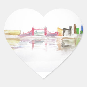Pegatina En Forma De Corazón Amo Londres