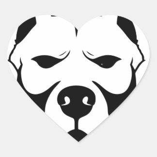 Pegatina En Forma De Corazón AMO MI raza del perro casero del PITBULL de