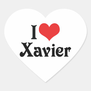 Pegatina En Forma De Corazón Amo Xavier